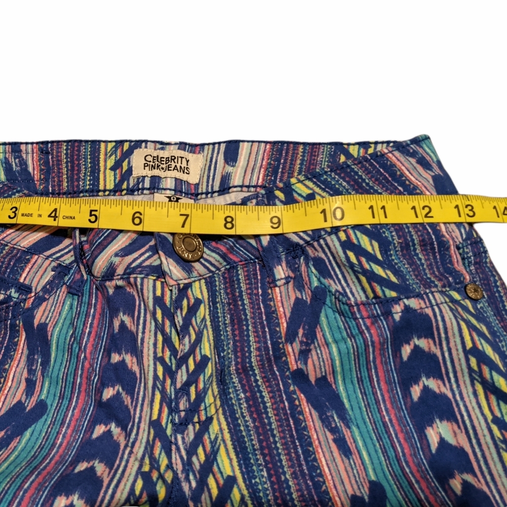 Celebrity pink printed skinny jeans size 0 - Picture 6 of 12